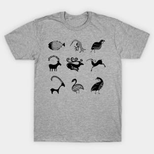 Archaic and Geometric Animal Motifs II - Timeless Abstraction T-Shirt